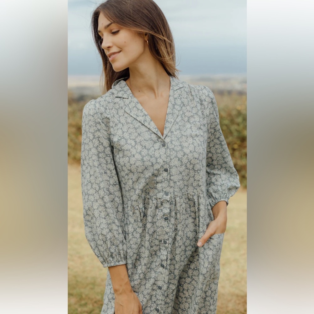 Neuflora Anniston Dress - Dusty Blue